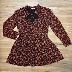 Bar III Floral Long Sleeve Dress